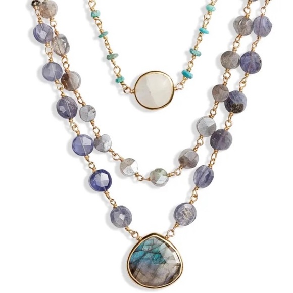 🦋ELa Rae 🦋semiprecious stone marcasite necklace - Picture 6 of 8